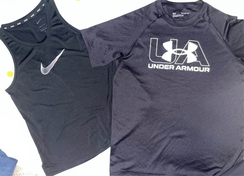 (Youth Large)Nike Tank Top and Under Armour T-Shirt